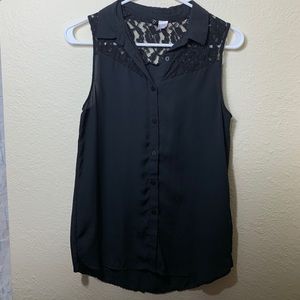 Black sheer blouse